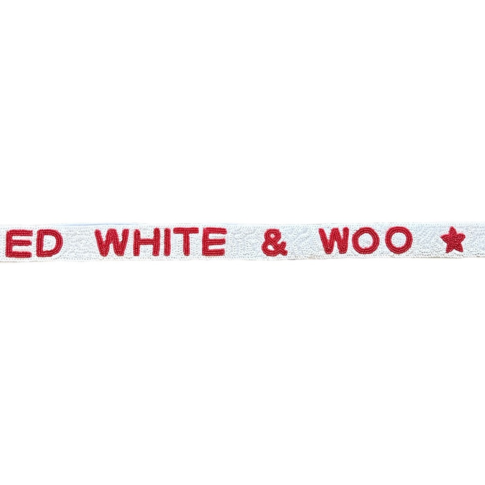 Red, White and Woo Bag Strap